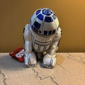 Disney Store Lucasfilm Star Wars R2-D2 8" Plush‎ Stuffed Toy Robot Rotate Head